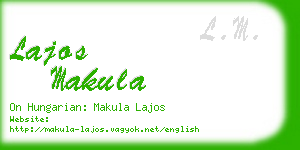 lajos makula business card